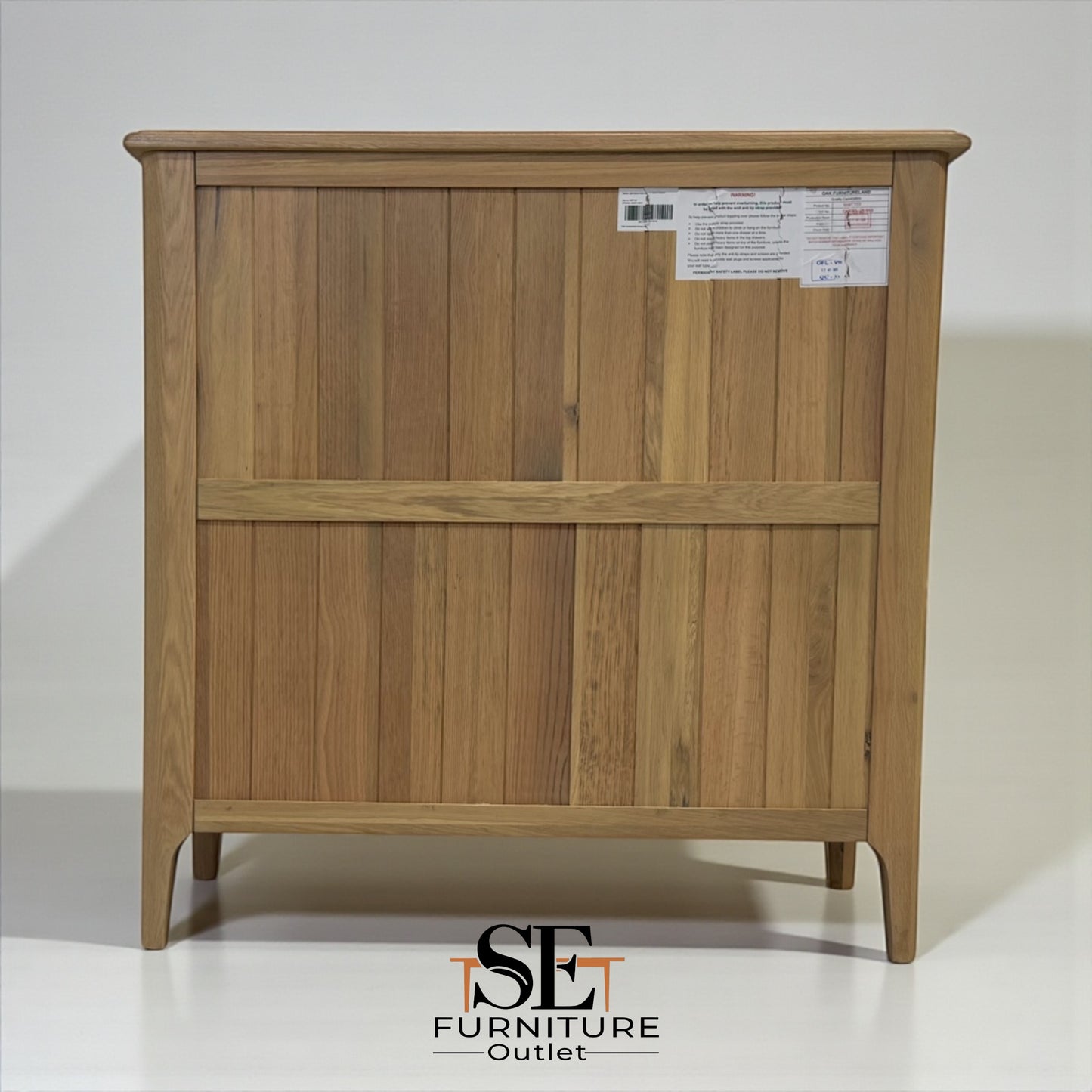 Light Natural Solid Oak 5 Drawer Chest, Newton Range From Oak Furnitureland RRP £599