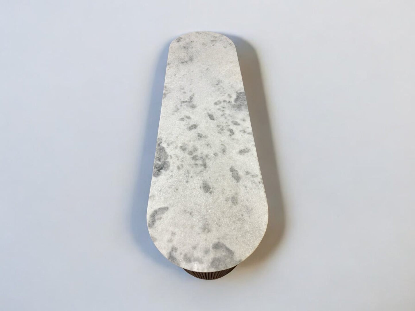 SOLID MANGO WOOD & LUXURIOUS WHITE & GREY MOTTLED MARBLE TOPPED LARGE TV UNIT/SIDEBOARD