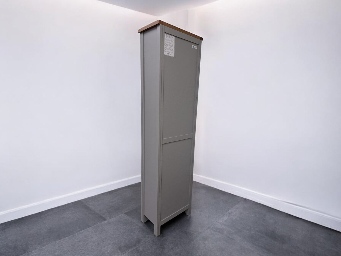 Cotswold Company Solid Wooden Frame & Grey Painted Slim Bookcase