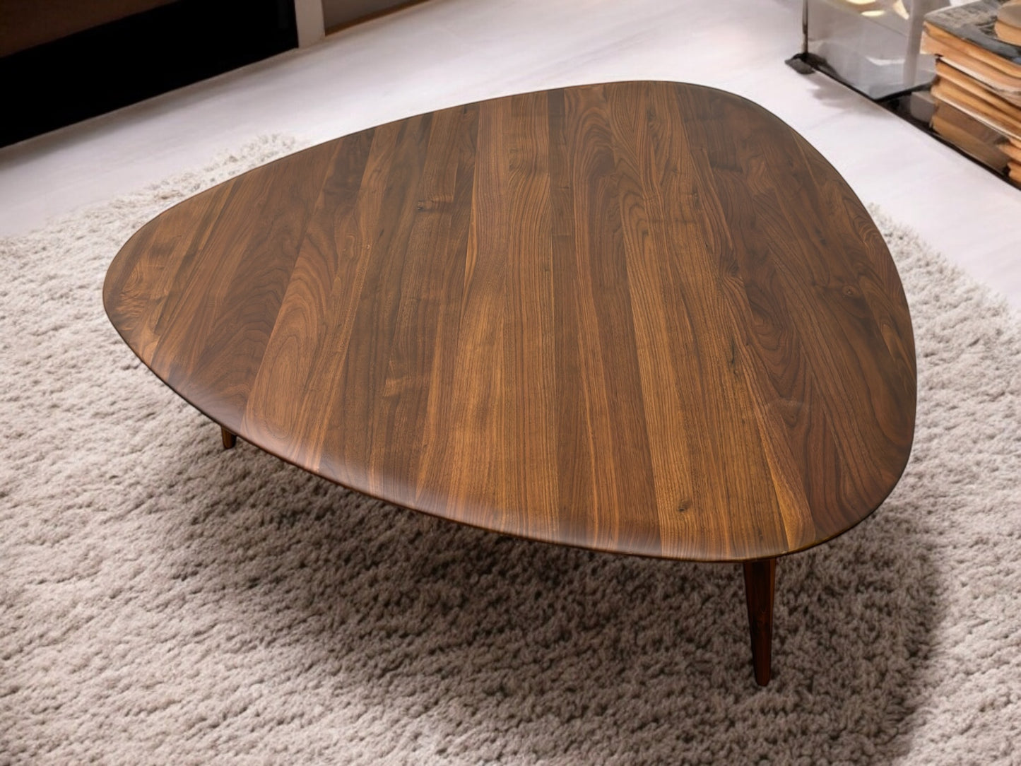 La Redoute Large Retro-Style Coffee Table in Solid Walnut RRP £599