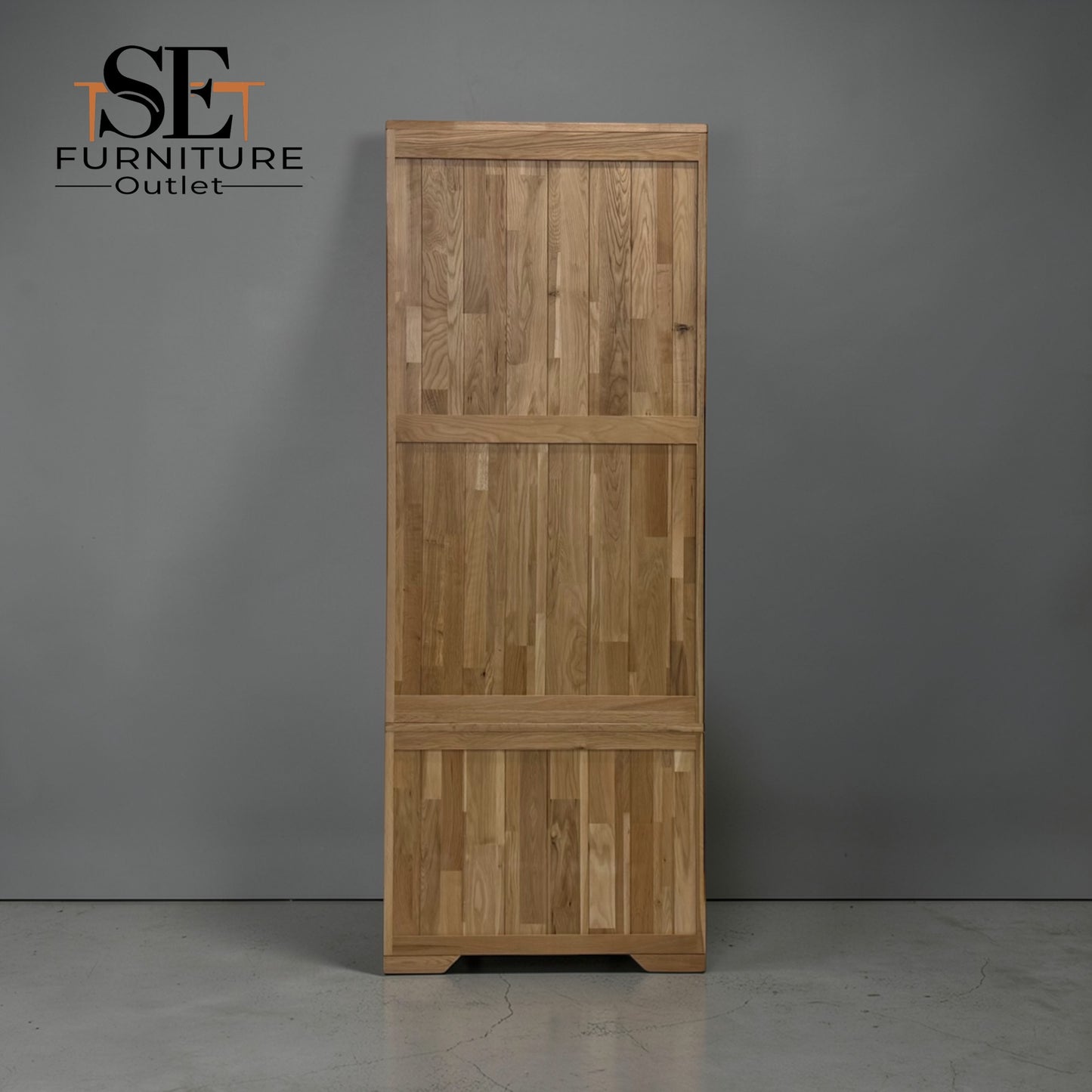 Natural Solid Oak Slim Kitchen Larder Bevel Range From Oak Furnitureland RRP £1049