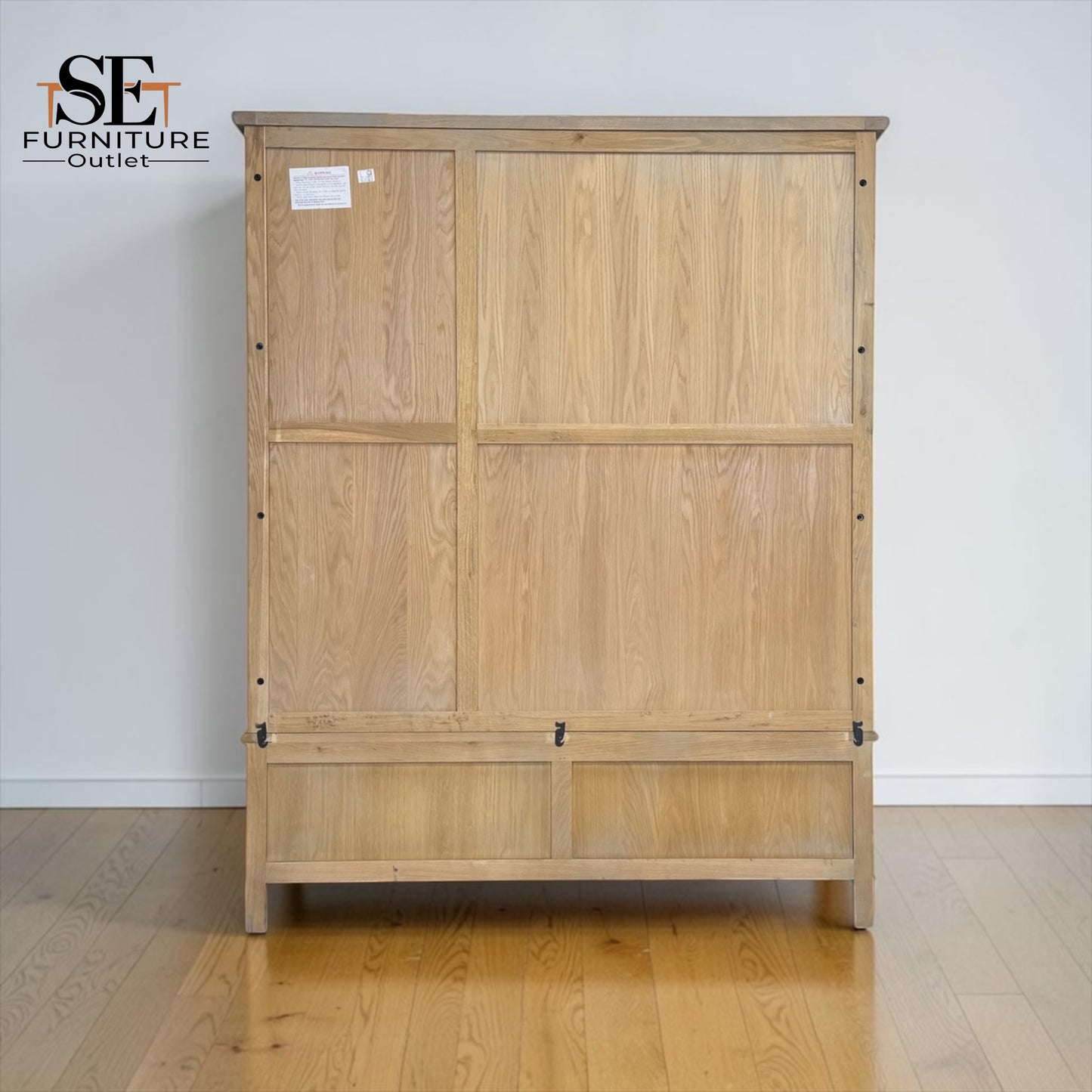 Solid Oak & Quality Oak Veneer Triple Wardrobe with Limewashed Finish, Camille Range RRP £1799
