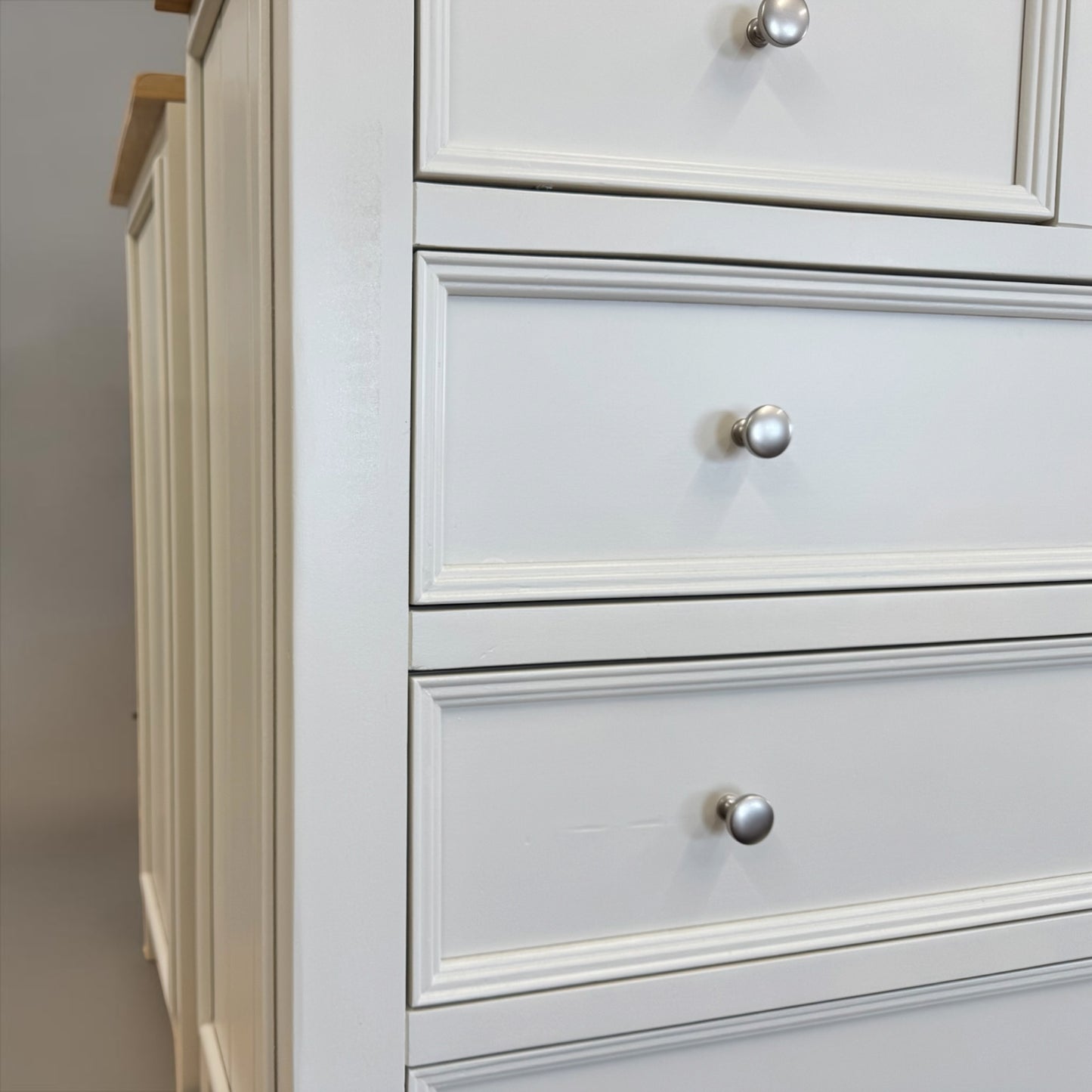 Natural Solid Oak & Painted 5 Drawer Chest, From Oak Furniture Superstore