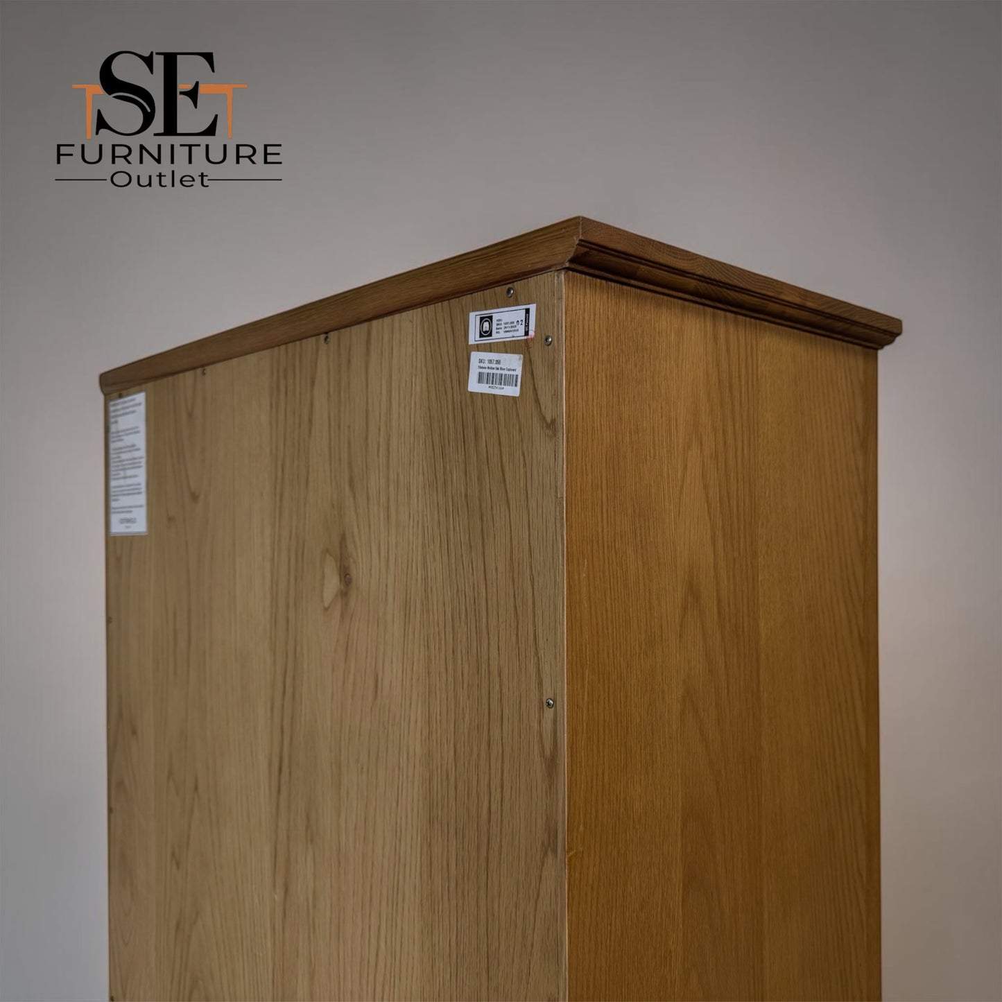 Solid Oak & Quality Oak Veneer Shoe Cupboard from the Elkstone Mellow Oak Range RRP £585