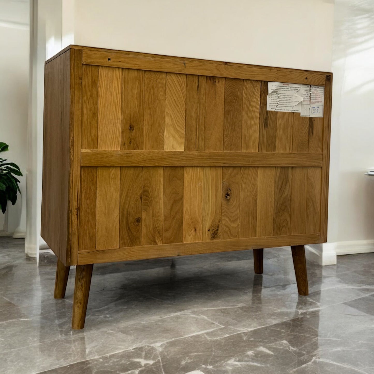 Brushed & Glazed Solid Oak Small Sideboard Parquet Range From Oak Furnitureland RRP £549