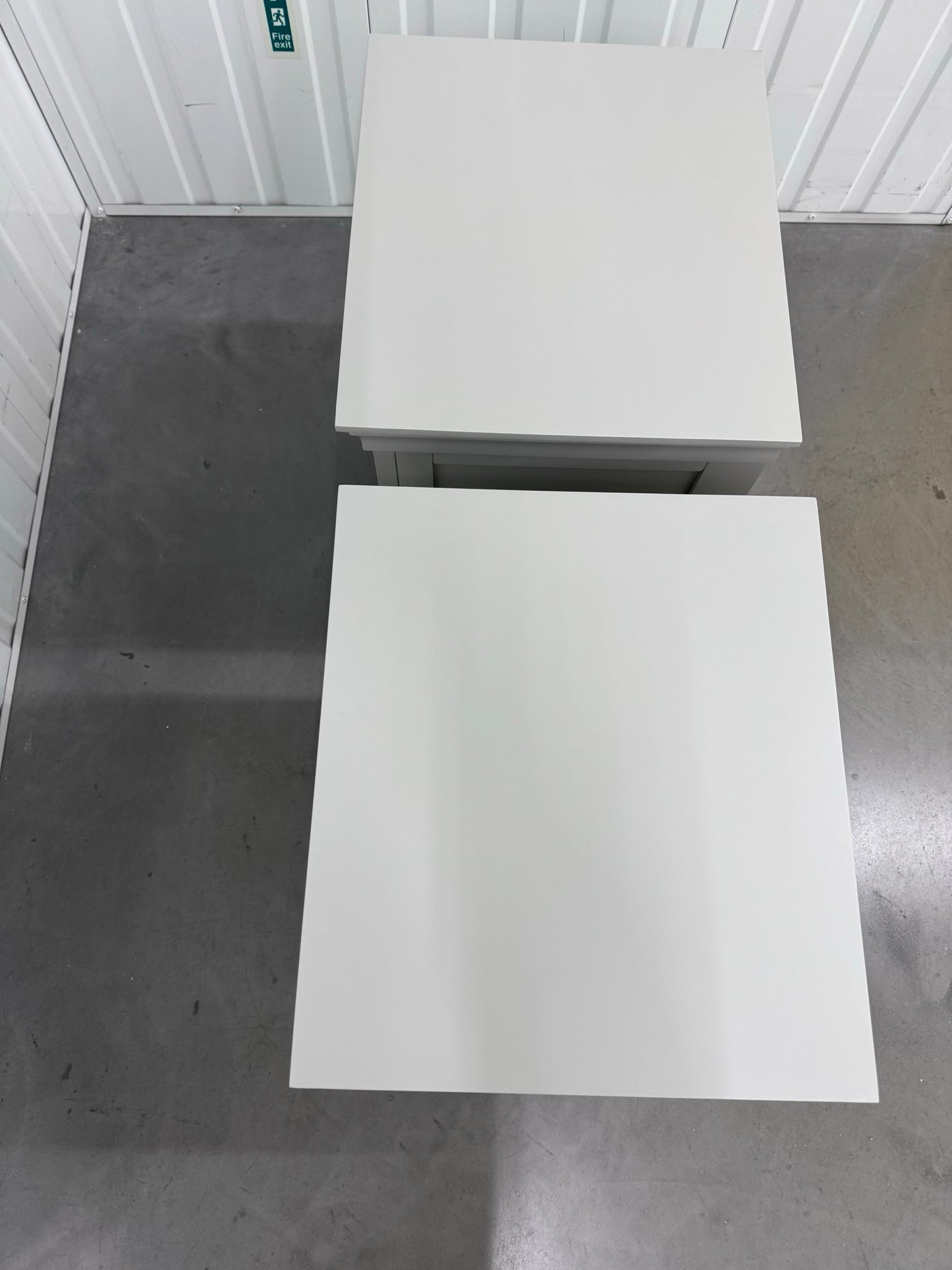 Cotswold Company Solid Wood Frame Pebble Grey Bedside Tables RRP £169 Each