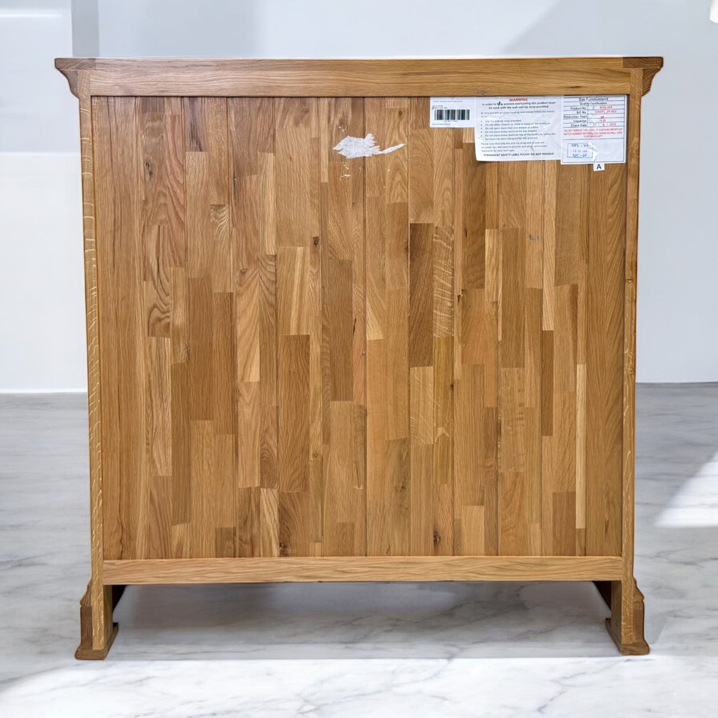 Natural Solid Oak 5 Drawer Chest, Canterbury Range From Oak Furnitureland RRP £599