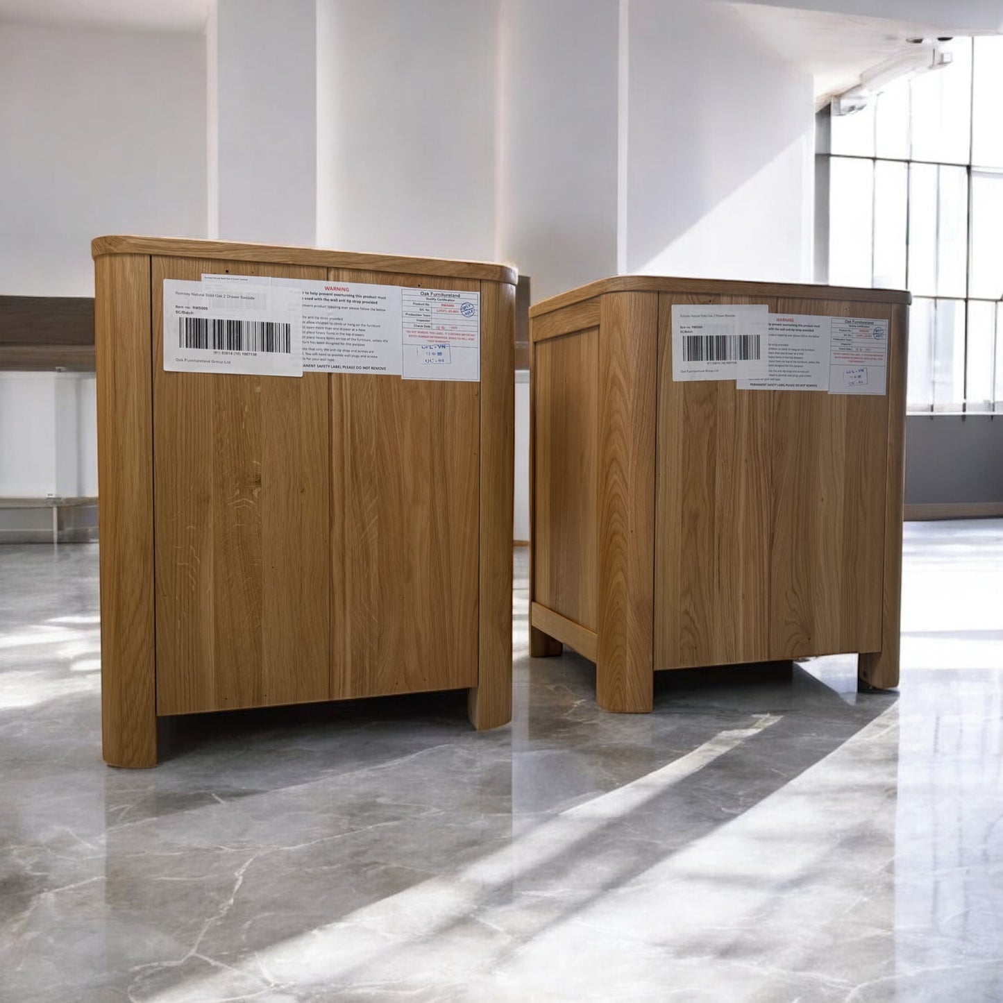 Natural Solid Oak 2 Drawer Bedside Tables Romsey Range From Oak Furnitureland