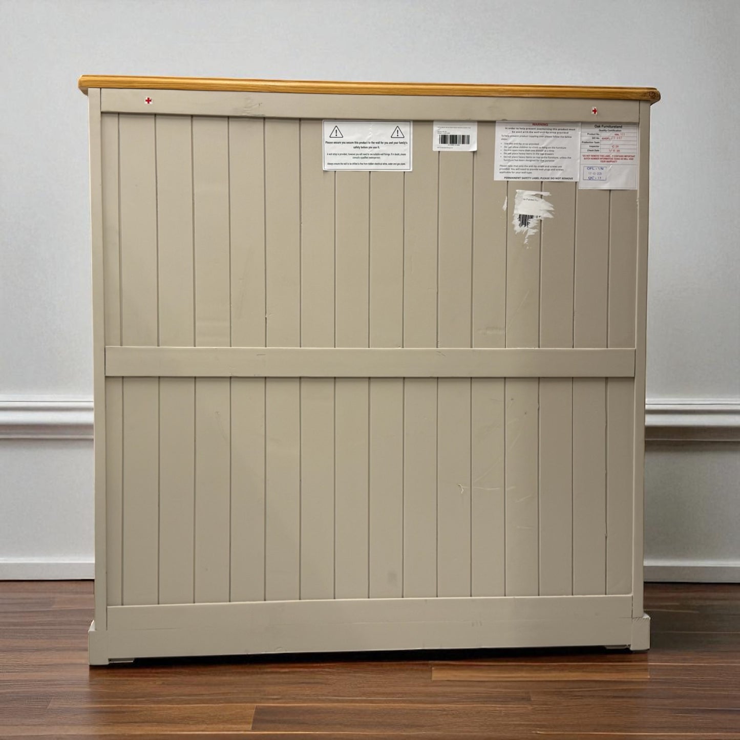 Natural Solid Oak & Painted 5 Drawer Chest of Drawers, Henley Range From Oak Furnitureland RRP £629