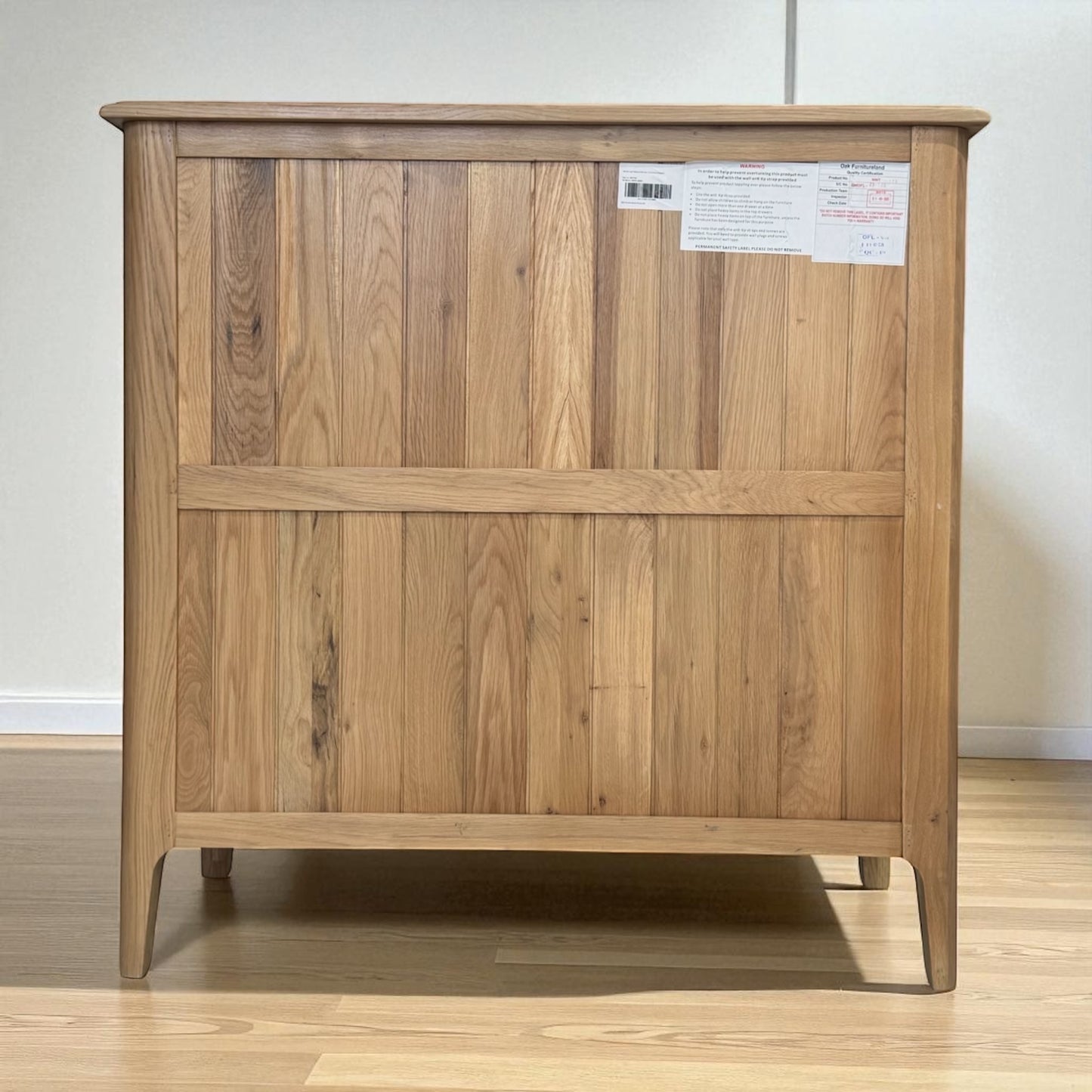 Light Natural Solid Oak 5 Drawer Chest, Newton Range From Oak Furnitureland RRP £599