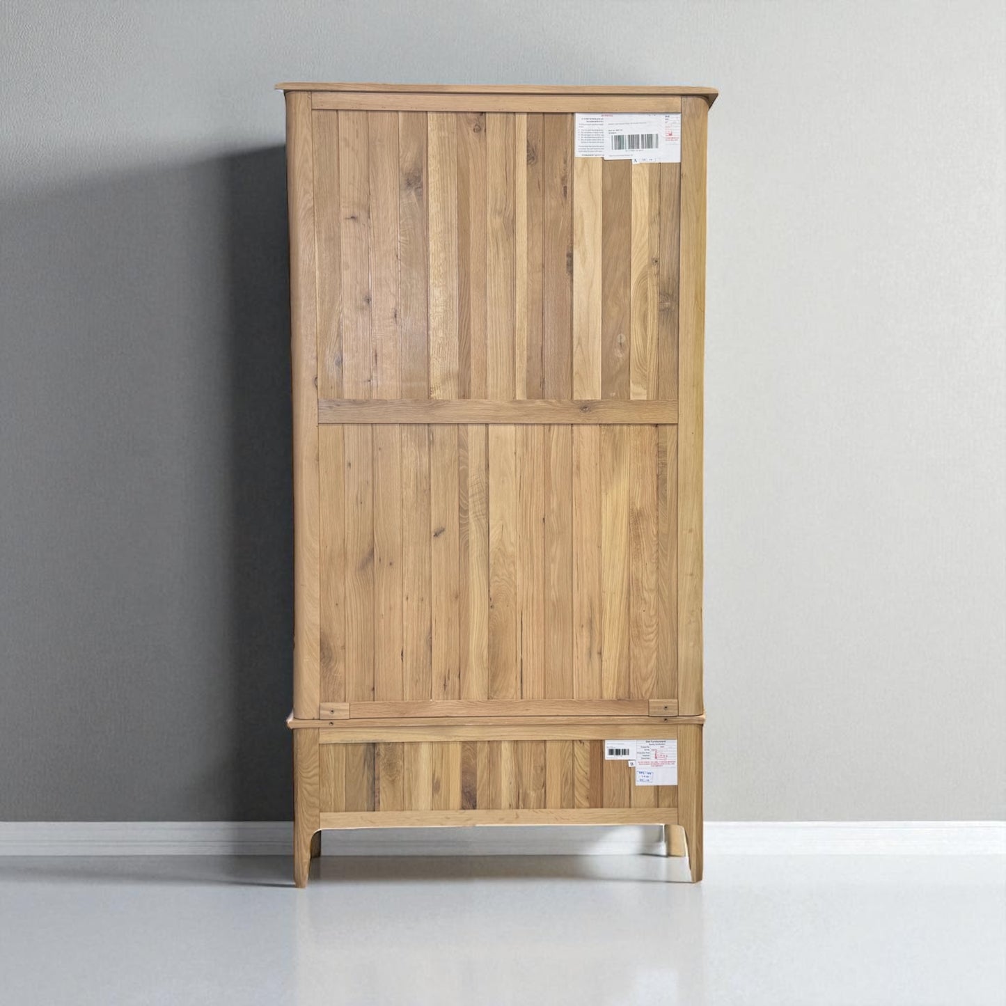 Light Natural Solid Oak Double Wardrobe Newton Range From Oak Furnitureland RRP £999