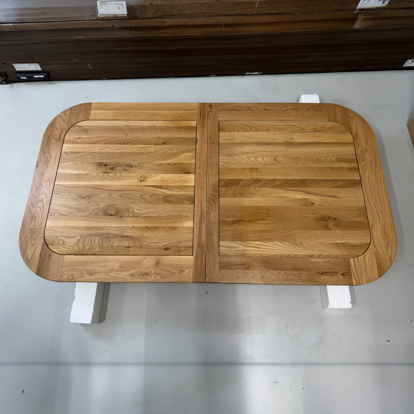 Natural Solid Oak Extending Dining Table, 6 to 12 Seater Hercules Range From Oak Furnitureland RRP £1099