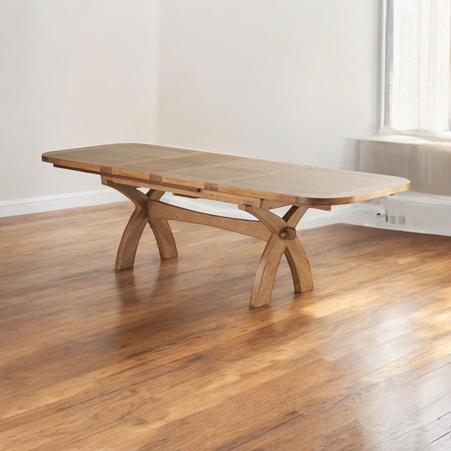 Solid wood furniture in natural finish