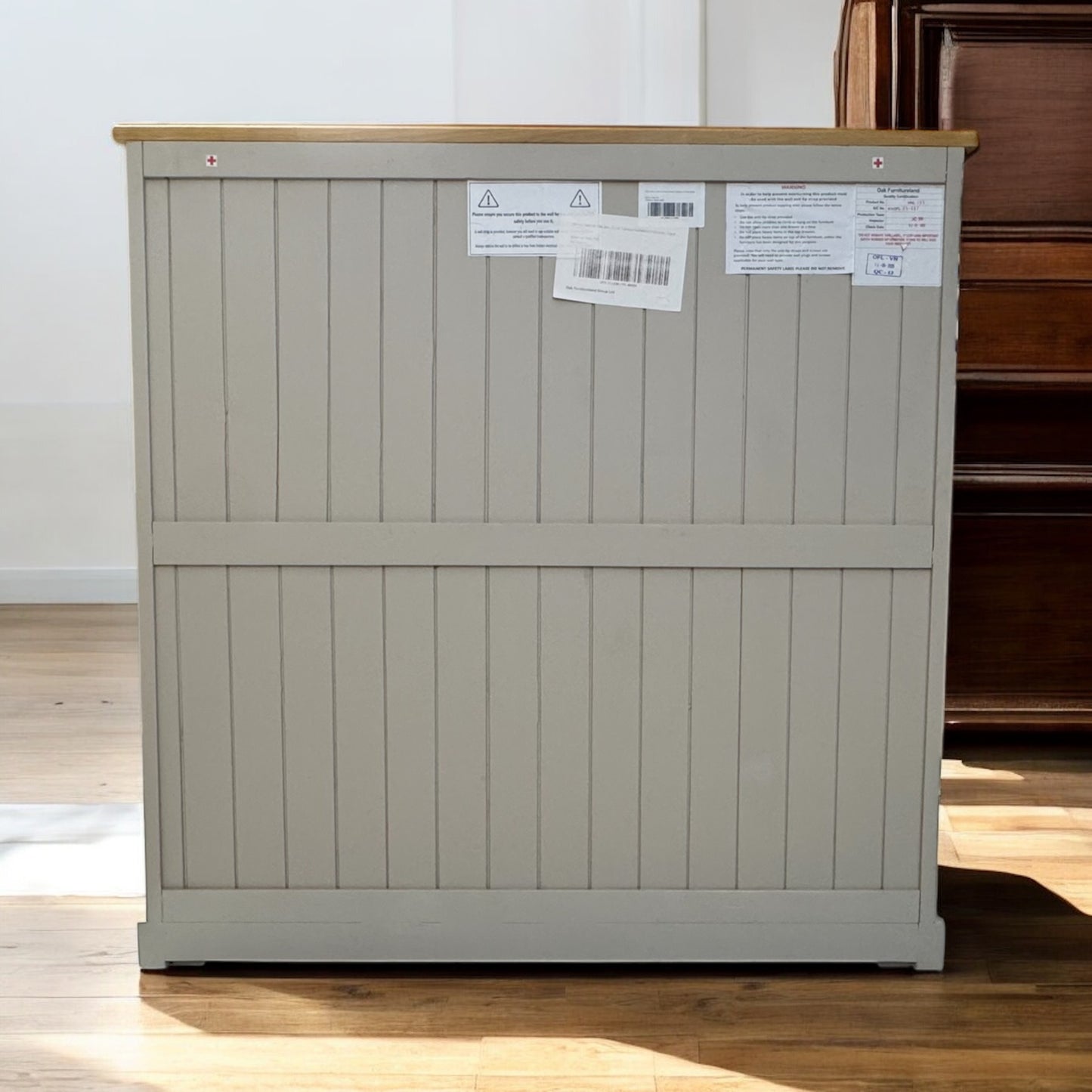 Natural Solid Oak & Painted 5 Drawer Chest of Drawers, Henley Range From Oak Furnitureland RRP £629