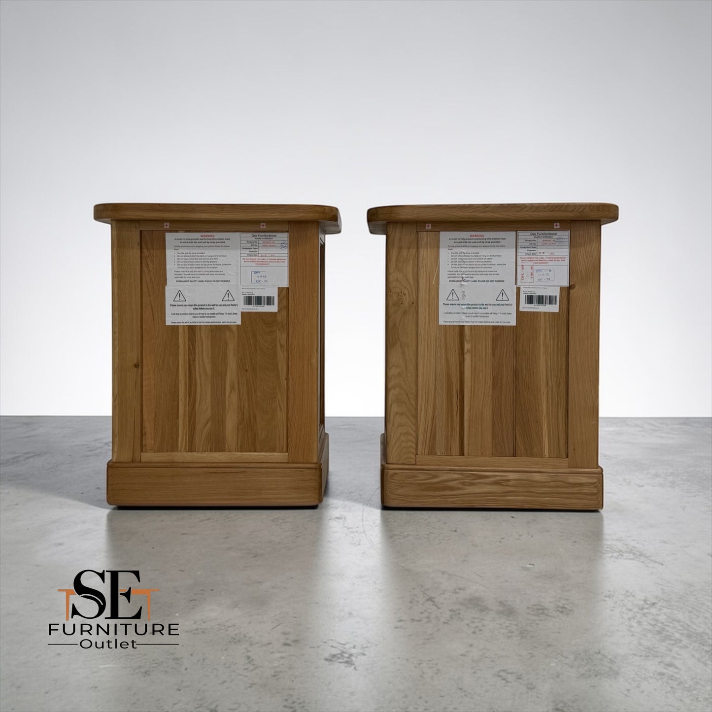 Natural Solid Oak 2 Drawer Bedside Tables Brennan Range From Oak Furnitureland RRP £658