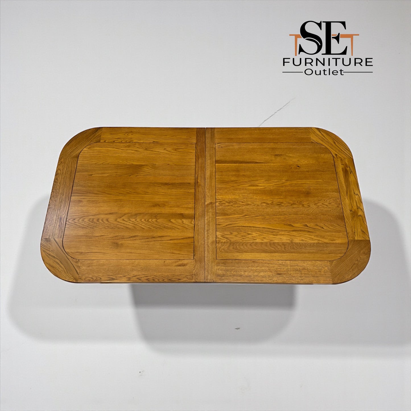 Rustic Solid Oak Extending Dining Table, 10 to 12 Seater Hercules Range From Oak Furnitureland RRP £1099