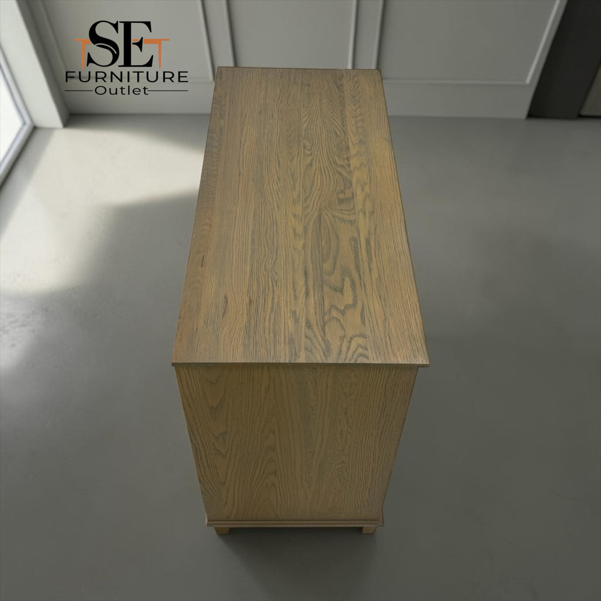 Smoked Solid Oak & Oak Veneer 3 Drawer Chest of Drawers, Bibury Smoked Oak Range, RRP £699