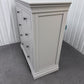 Solid Wood Frame & Pebble Grey Painted 5 Drawer Chest RRP £449