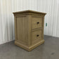 Oak Furnitureland Weathered Oak 2 Drawer Bedside Table Burleigh Range RRP £299