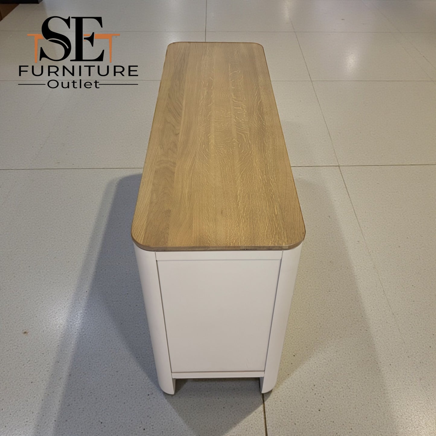 Smoked Oak & Painted 7 Drawer Chest Otto Range From Oak Furnitureland RRP £669