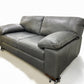 Oak Furnitureland Luxurious Italian Caruso Slate Leather Sofa Matera Range RRP £2299