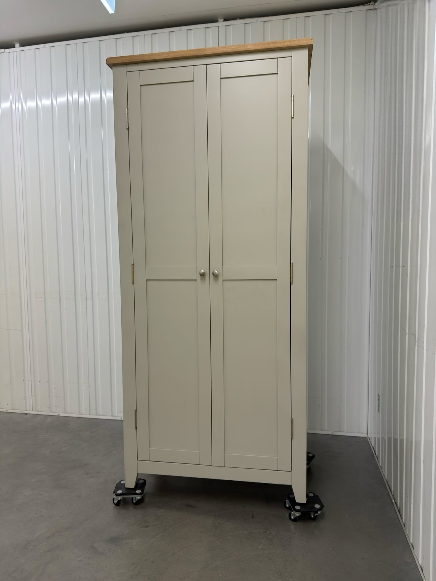 Cotswold Company Oak Top & Dove Grey Painted Utility Cupboard RRP £999