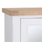 Oak Top & White Painted Drinks Bureau with Wine Rack