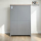 Solid Oak Top & Solid Wood Frames 3 Door Hallway Cupboard, Chester Dove Grey Range RRP £1325