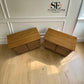 Set of 2 Solid Oak & Quality Oak Veneer Wide Bedside Tables from the Elkstone Mellow Oak Range RRP £700