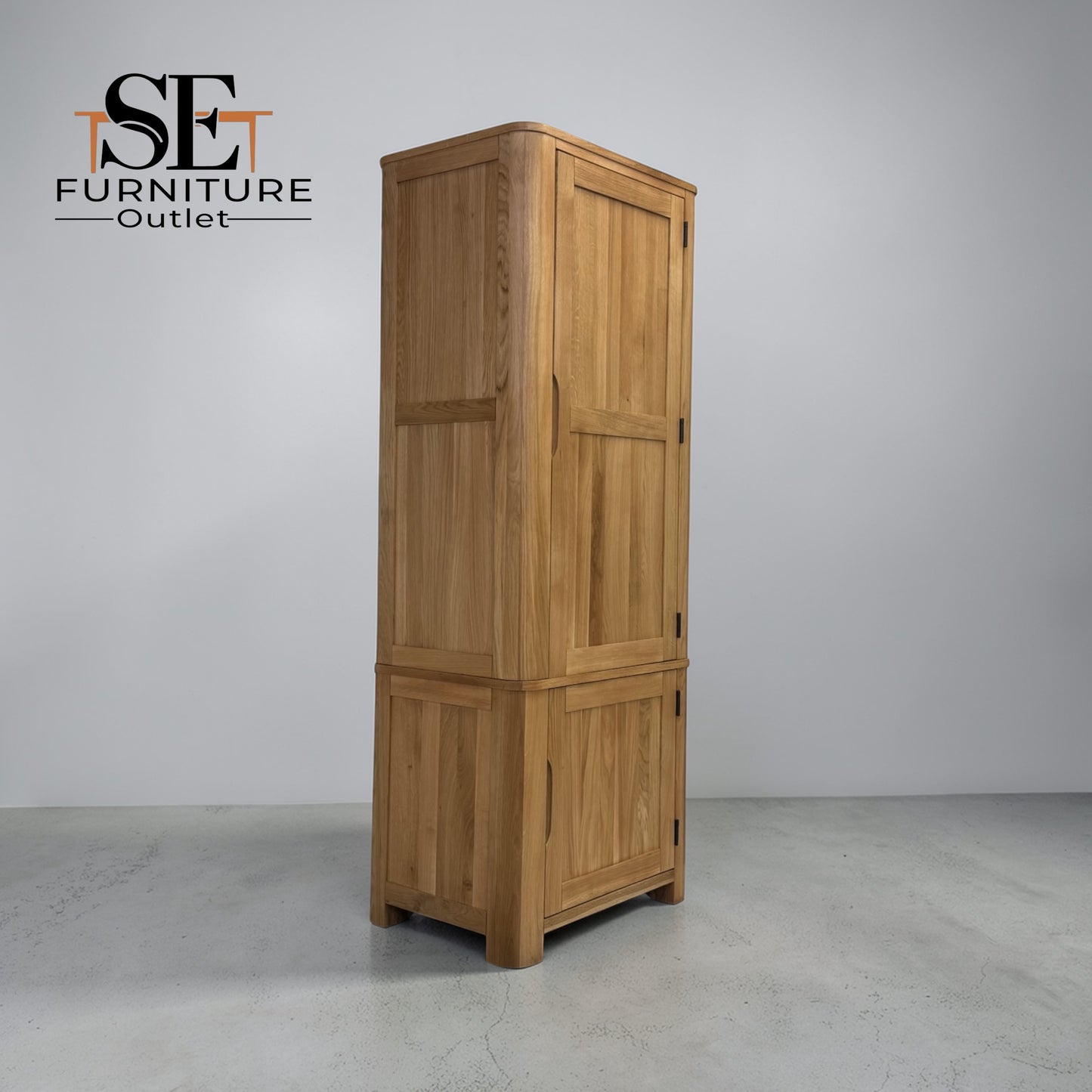 Natural Solid Oak Small Kitchen Larder from Romsey Range by Oak Furnitureland, RRP £1249