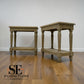 Set of 2 Solid Oak Frame Limewashed Finish Sofa Tables from the Camille Range RRP £500