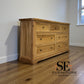 Natural Solid Oak 7 Drawer Chest, Brennan Range From Oak Furnitureland RRP £899