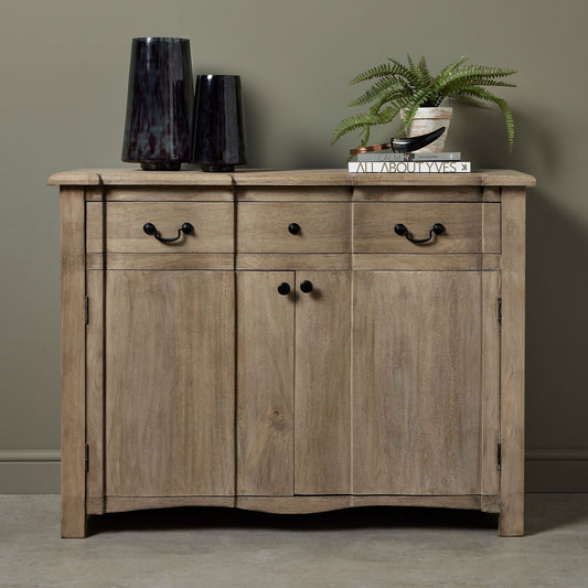 COPGROVE COLLECTION 1 DRAWER 2 DOOR SOLID WOOD FRENCH STYLE SIDEBOARD