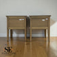 Set of 2 Solid Oak & Quality Oak Veneer Sides Bedside Tables from the Winchcombe Smoked Oak Range RRP £650