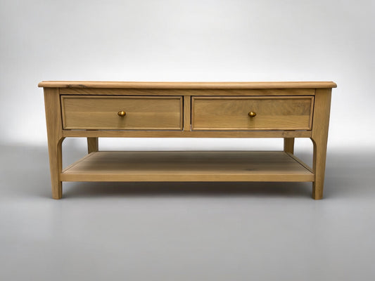 Oak Furnitureland Solid Oak Coffee Table Newton Range RRP £399