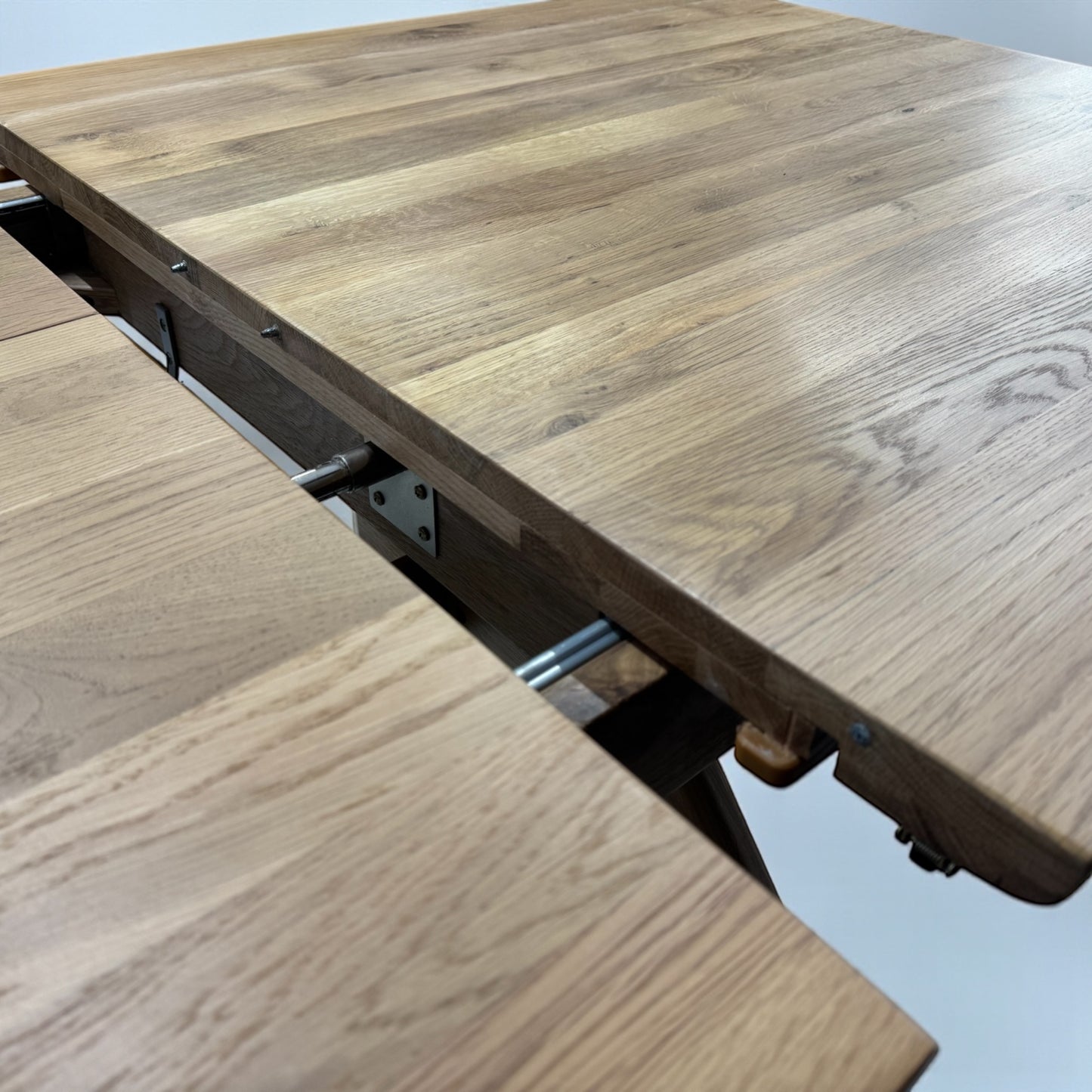 Natural Solid Oak Extending Dining Table, 6 to 10 Seater Bentley Range From Oak Furnitureland RRP £1079