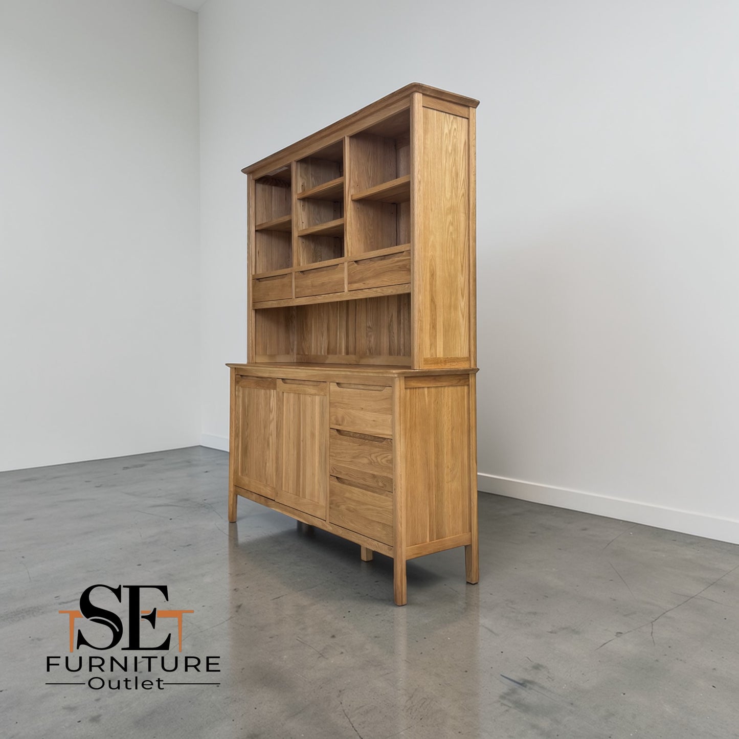Natural Solid Oak Large Dresser Copenhagen Range From Oak Furnitureland RRP £1549