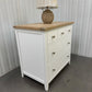 Cotswold Company White Wax Finished Oak Top & Pure White Painted 5 Drawer Chest RRP £425