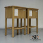 White Wax Finished Solid Oak & Premium Oak Veneer Bedside Tables, Berkeley Nordic Oak Range RRP £500