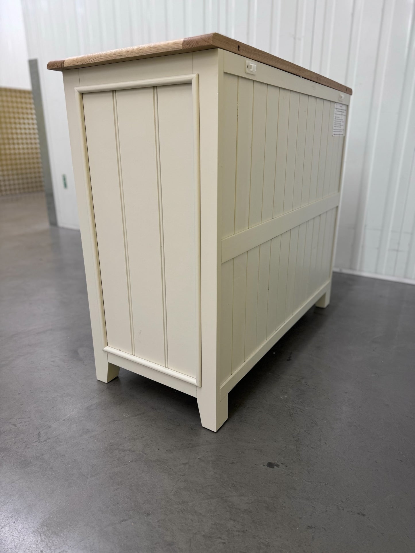 Oak & White Painted Small Sideboard RRP £479 (No Veneer, MDF Or Chipboard Used)