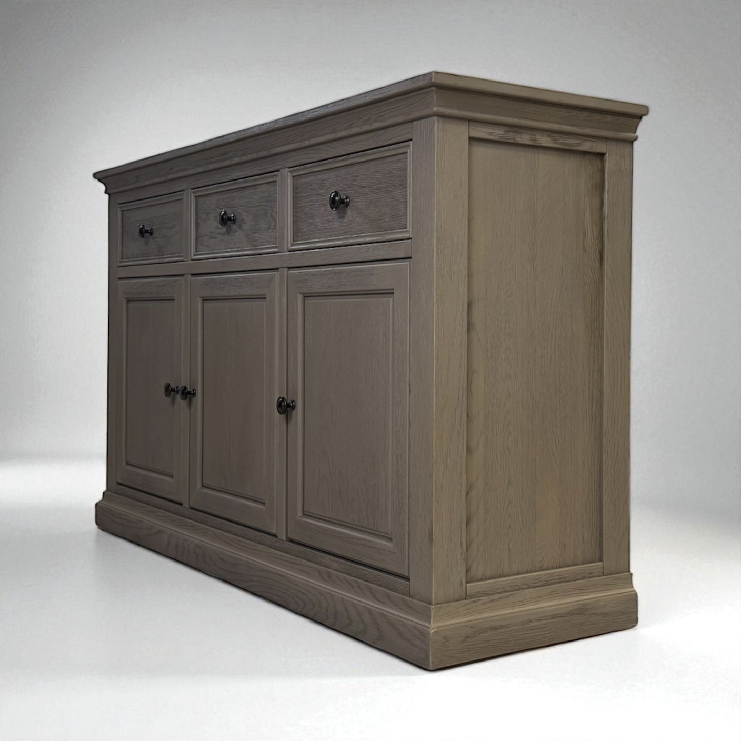 Solid Weathered Oak Large Sideboard Burleigh Range From Oak Furnitureland RRP £749