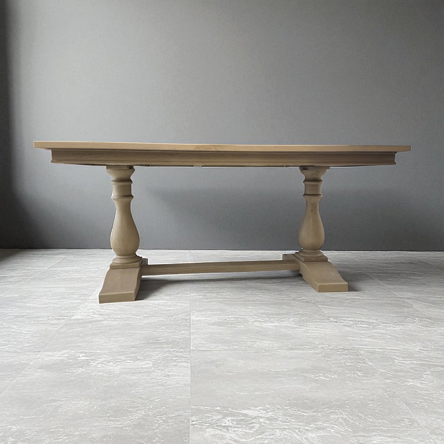 Solid Weathered Oak 6 to 8 Seater Extending Dining Table, Burleigh Range From Oak Furnitureland RRP £1059