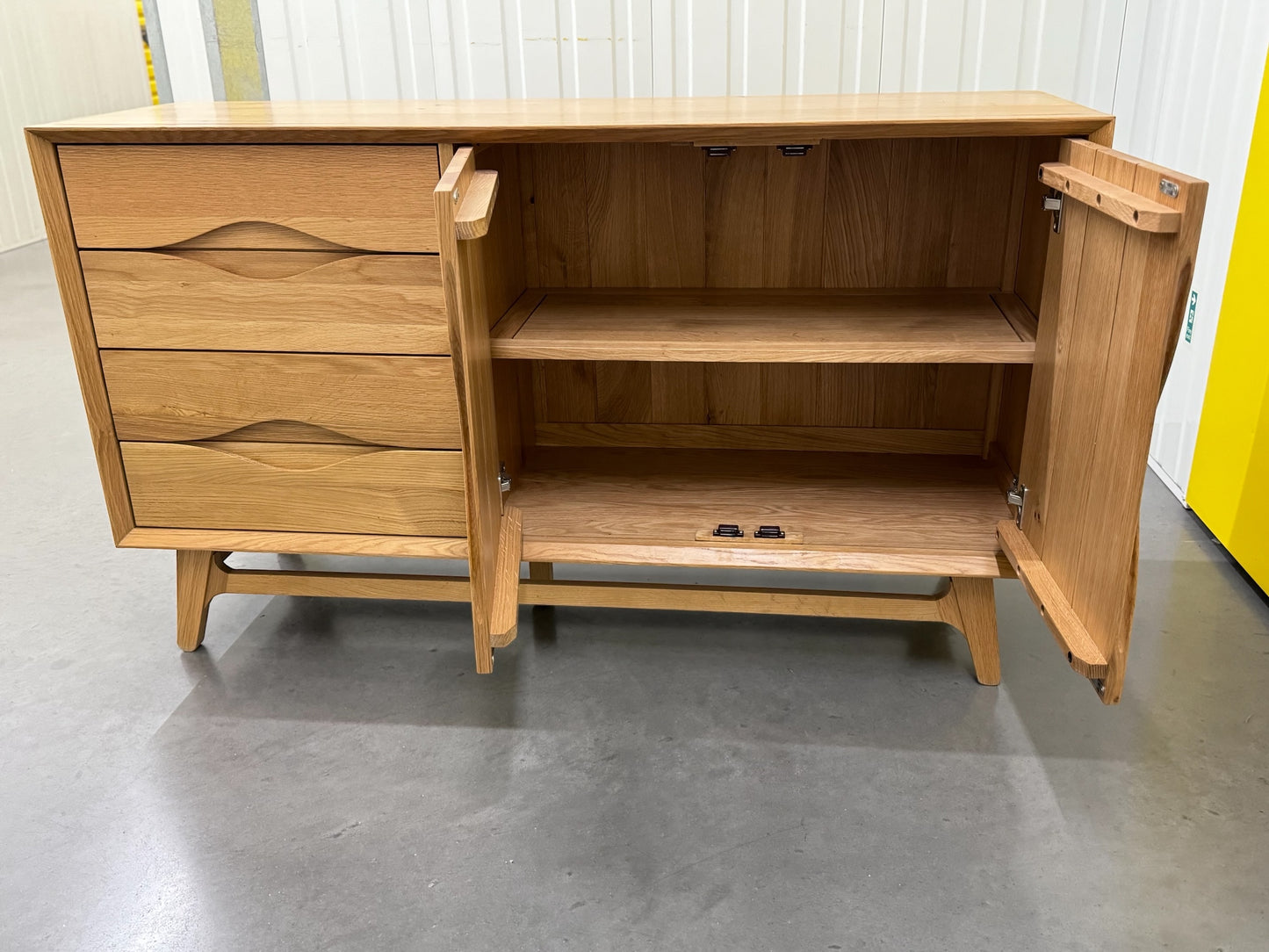 Oak Furnitureland Natural Solid Oak Sideboard Ellipse Range RRP £619