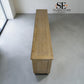 Grey-toned Limewashed Finish Solid Oak and Quality Oak Veneer XXL Tv Stand Fits up to 90", Camille Range RRP £1099