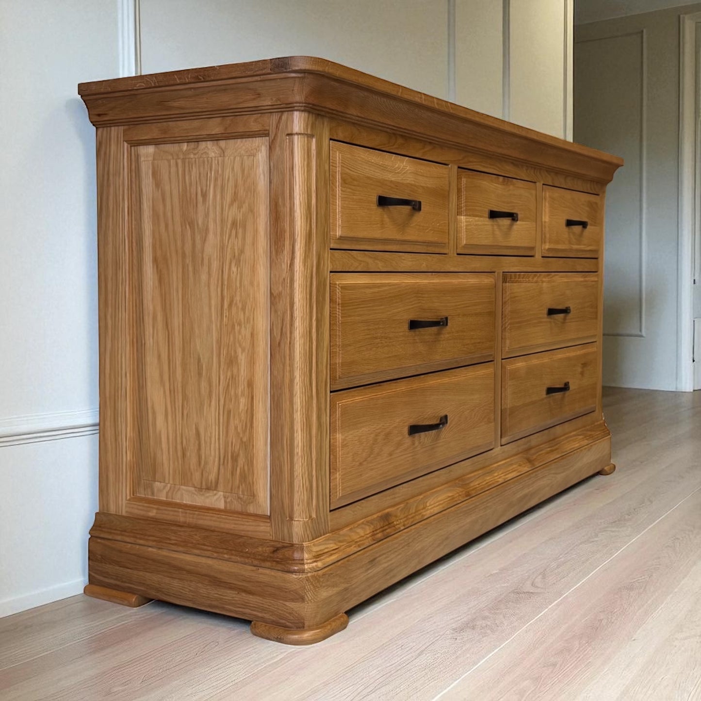 Natural Solid Oak 7 Drawer Chest, Canterbury Range From Oak Furnitureland RRP £669