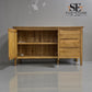 Natural Solid Oak Large Sideboard Copenhagen Range, From Oak Furnitureland RRP £659