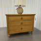 Solid Mellow Oak Large 3 Drawer Bedside Table