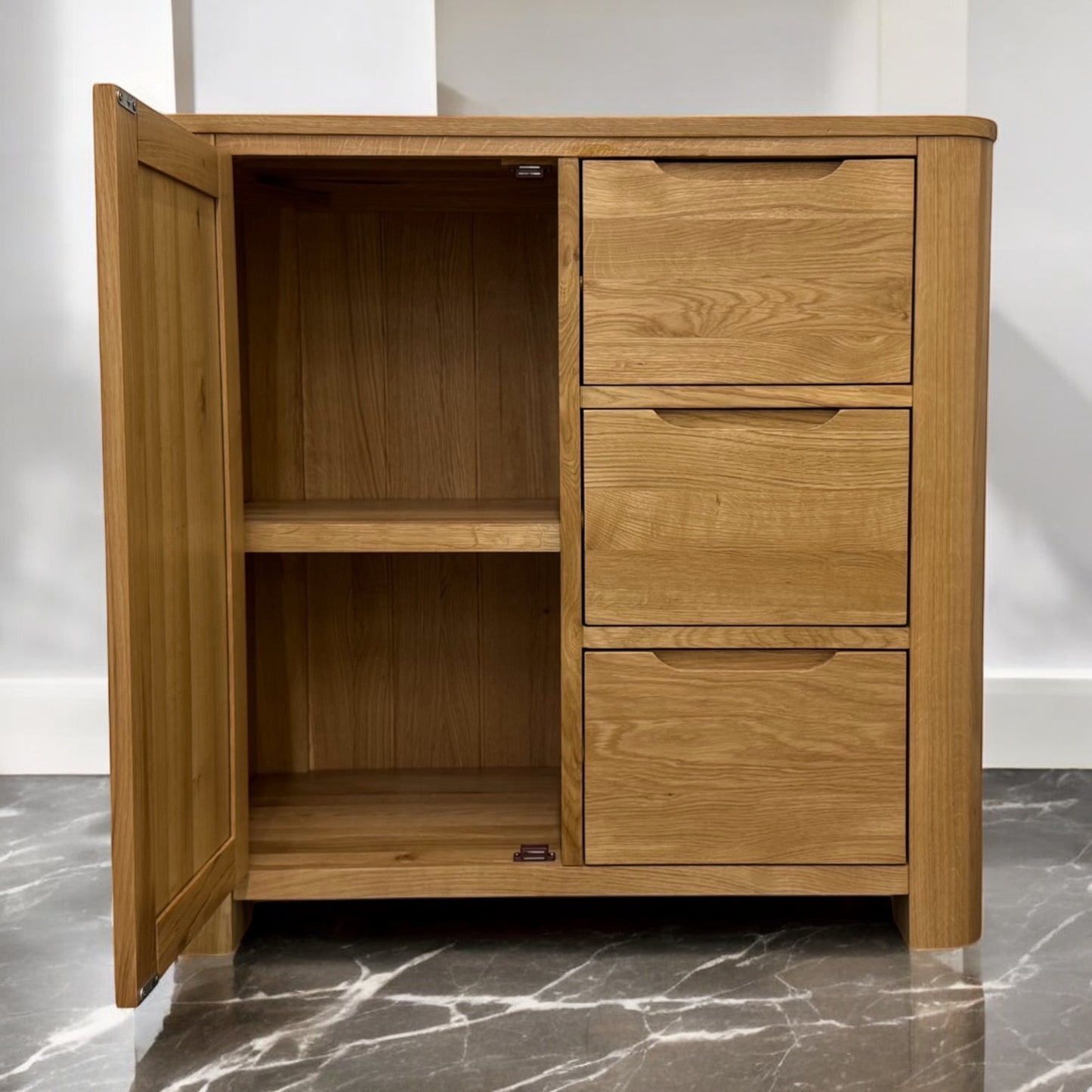 Natural Solid Oak Storage Cabinet Romsey Range From Oak Furnitureland RRP £499