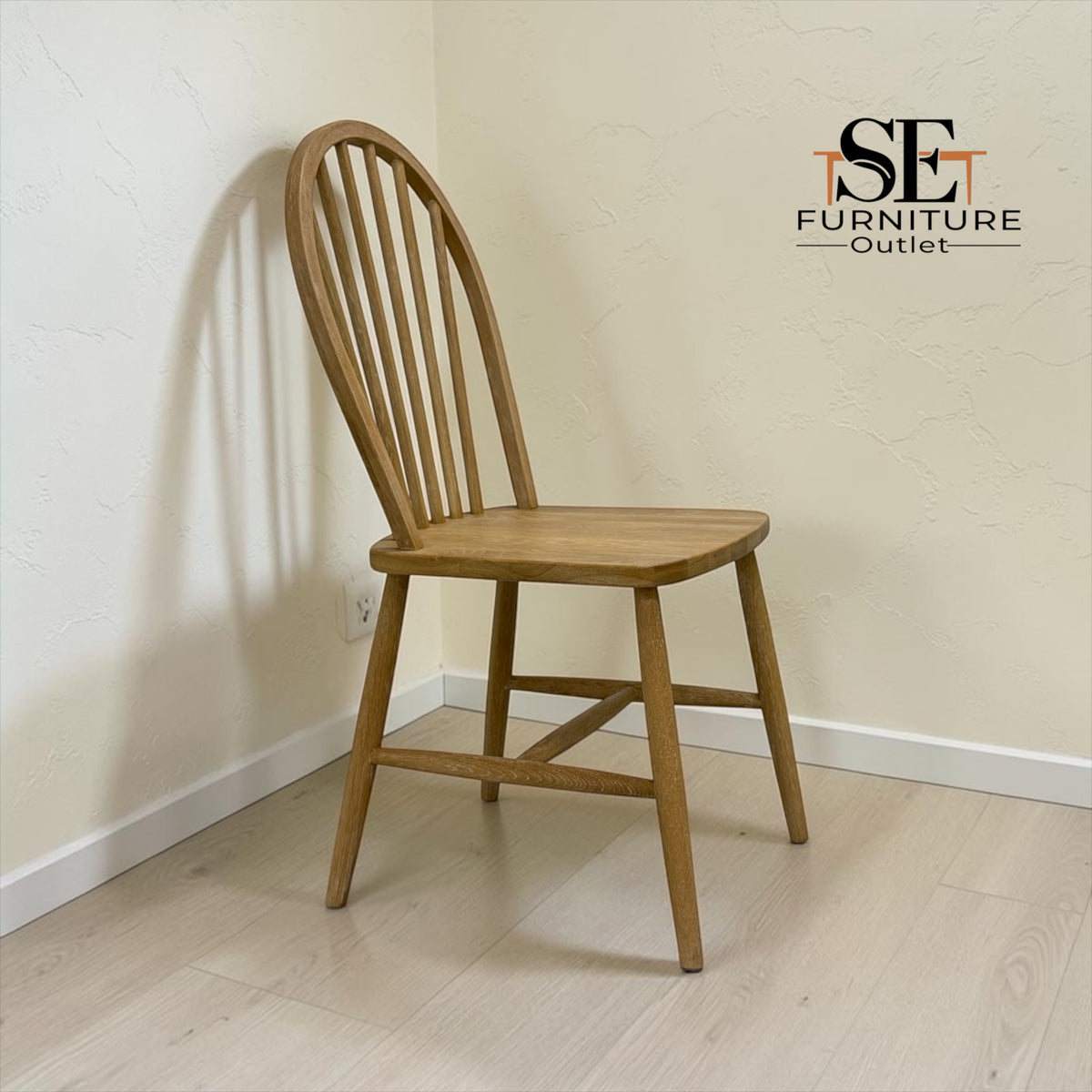 Set of 4 White Wax Finished Solid Oak Dining Chairs, Berkeley Nordic Oak Range RRP £796