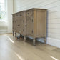 Grey-toned Limewashed Finish Solid Oak & Quality Oak Veneer Extra Large Sideboard, Camille Range, RRP £1400